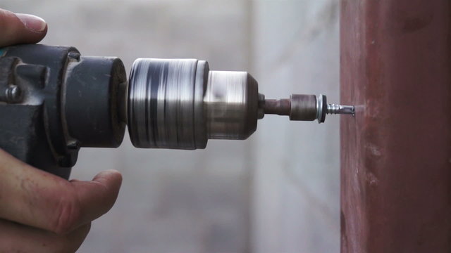 Driving Self Drilling Screw into Metal