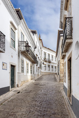 Fototapeta na wymiar The street in historic center of Faro, Portugal