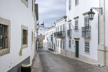 Fototapeta na wymiar Historic, old district in Faro, Portugal