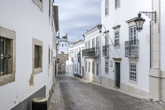 Historic, old district in Faro, Portugal