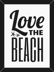Obraz premium Black & White Beach Poster