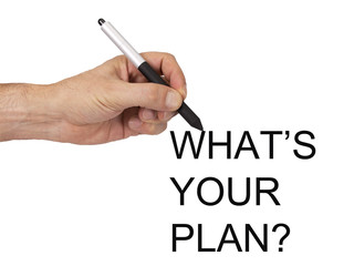 hand with plan