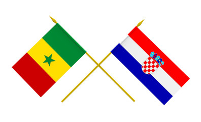 Flags, Croatia and Senegal