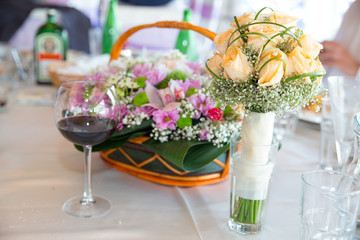 Decoration on wedding table