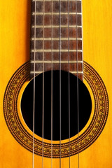 Obraz premium Acoustic guitar detail
