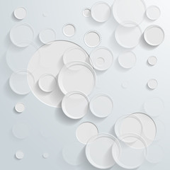 Abstract white circle background - Vector illustration