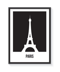 Paris poster with black frame - 66737107
