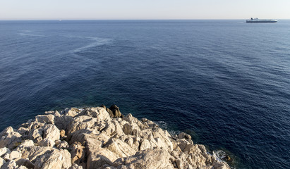 Rocks on the sea in Cape Tenaro,Greece