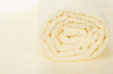 Fototapeta na wymiar Fluffy towel close up