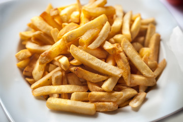 Rolled meat with French fries