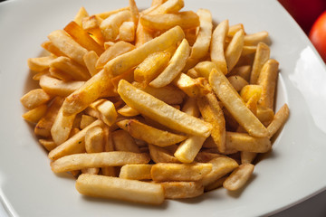 Rolled meat with French fries