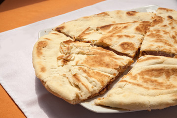 Grilled sandwich in domestic bun