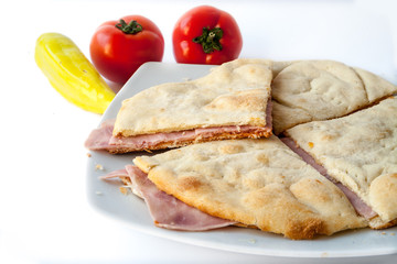 Grilled sandwich in domestic bun