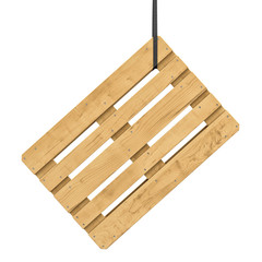 Wooden pallet isolated on white background