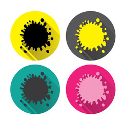 Icons blot. Set. Vector colorful spots, blots, splashes.