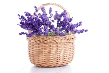 Foto op Aluminium basket of lavender © matka_Wariatka