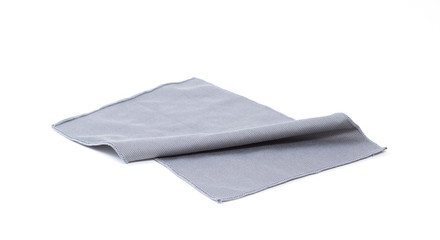 Naklejka premium Gray rag on white background
