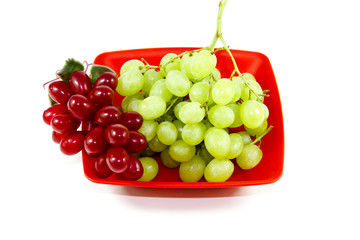 Frische Grüne Trauben und Rote Trauben