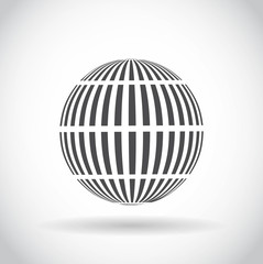 Abstract swirl sphere globe symbol