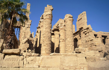 Ancient architecture of Karnak temple in Luxor, Egypt