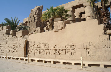 Ancient architecture of Karnak temple in Luxor, Egypt