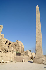 Ancient architecture of Karnak temple in Luxor, Egypt