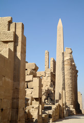 Ancient architecture of Karnak temple in Luxor, Egypt