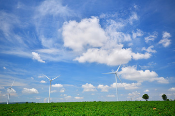 Fototapeta na wymiar Group of Wind Turbines