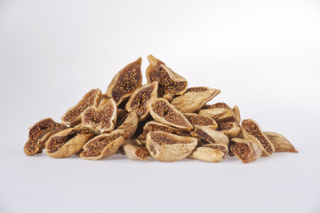 Dried figs isolated on white