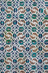 Ottoman Wall Tile from Topkapi Palace, Texture and Background