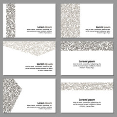 Set of neutral business cards