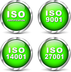 Vector iso certification icons