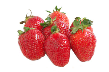 Group of strawberry isolated
