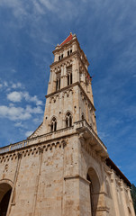 Fototapeta na wymiar Belfry (XVI c.) of Saint Lawrence Cathedral. Trogir, Croatia