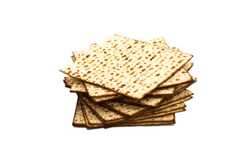 passover background. matzoh (jewish passover bread) isolated