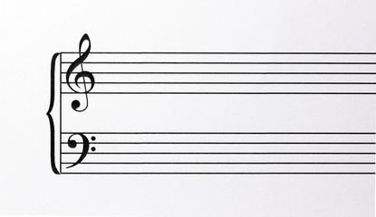 Music Score Sheet Closeup