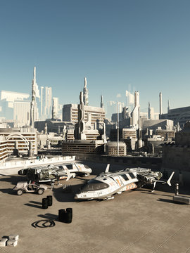 Spaceport in the Future City