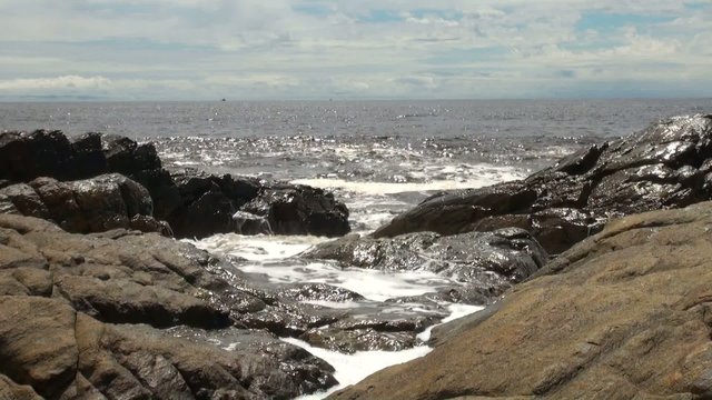 Rocks and Waves on CAmeroonian Coastt