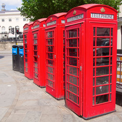 rote Telefonzellen in London