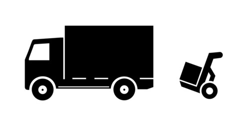 Camion et chariot de livraison