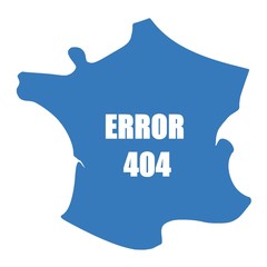 Erreur 404 sur une carte de France