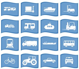 Transports sur 16 drapeaux