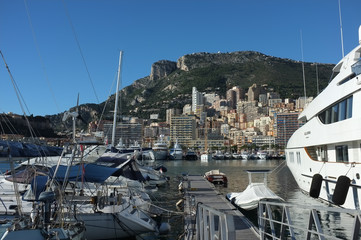panorama di Monte Carlo dal porto