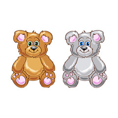 Obraz premium Cute bear cartoon sitting