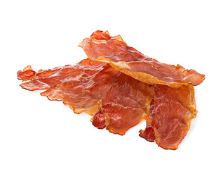bacon on white background