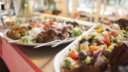 self-service salad bar