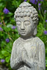 Foto auf Acrylglas Buddha im Lavendelgarten © trinetuzun