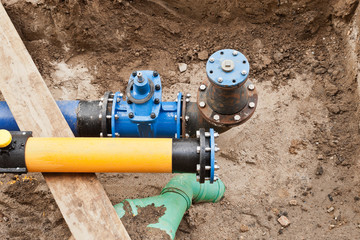 Verlegung einer neuen Gasleitung und Wasserleitung