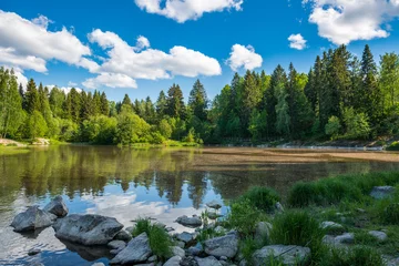 Foto auf Acrylglas See / Teich Finnland.