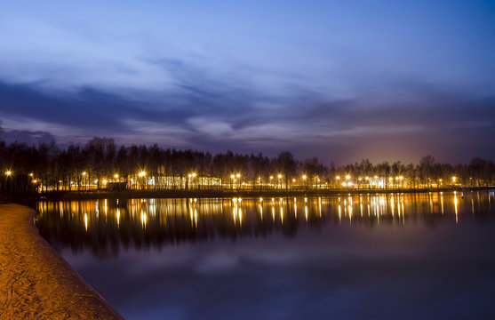 Sunrise on Pogoria Lake in Dabrowa Gornicza